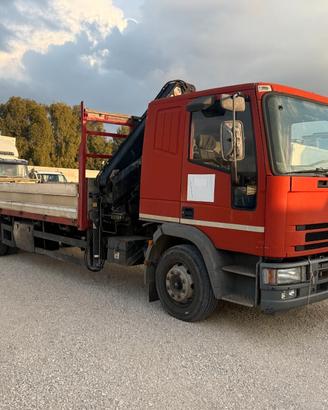iveco 120e18 gru e cassone lungo