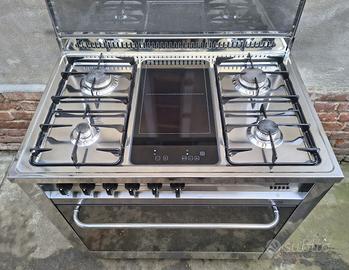 Cucina GAS LOFRA Inox 6 Fuochi Piastra Induzione
