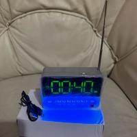 Radio Sveglia Digitale Blu/Argento