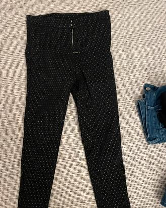 Pantaloni neri e oro