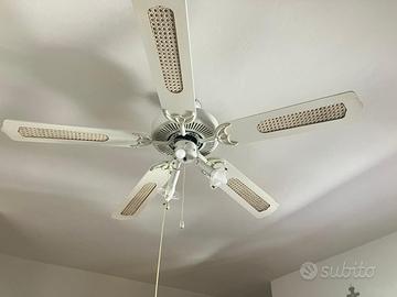 2 pale ventilatori da soffitto con luce