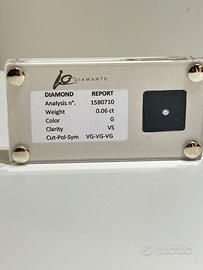 ✨ Diamante Certificato – 0.06 ct – G / VS ✨
