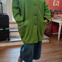 Cappotto verde lana donna. Martino Modali. L