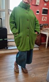 Cappotto verde lana donna. Martino Modali. L