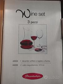 Decanter + 2 calici degustazione win set