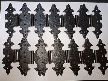 cerniera rustica piana ferro brunito 12 PZ nuove 