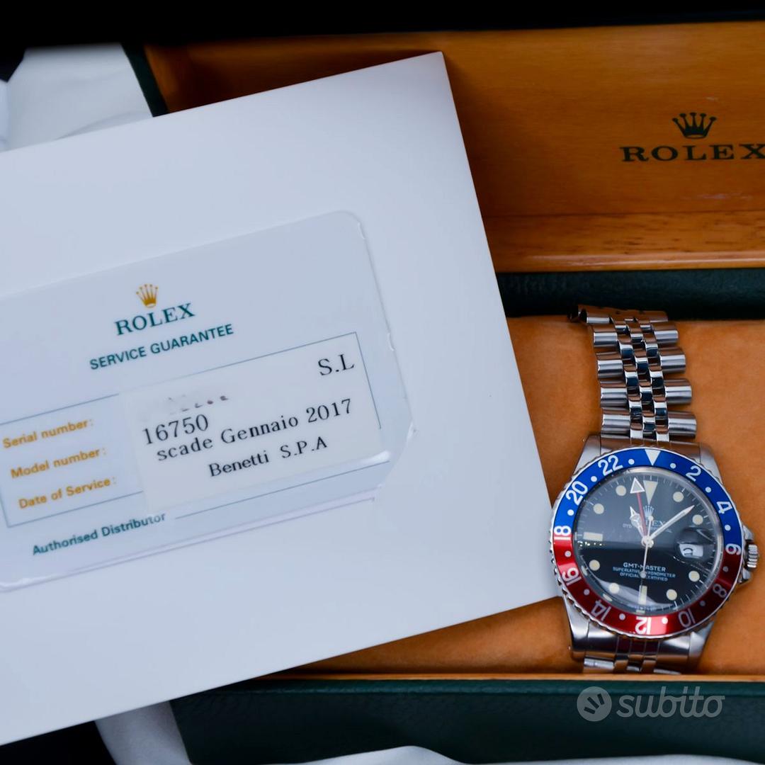 Rolex GMT Master Pepsi 16750 1980 Jubilee 40mm Abbigliamento e