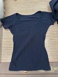 Maglietta da donna blu scuro