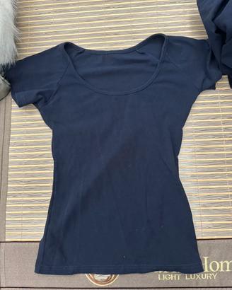 Maglietta da donna blu scuro
