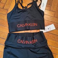 Calvin Klein TG.S Top Sportivo e Leggins NUOVI
