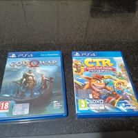 PlayStation 4 Slim + 2 joystick + God of War + CTR