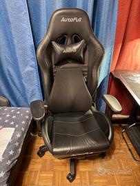 Sedia Gaming AutoFull Premium-Ergonomica, Pelle PU