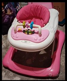 Girello Rosa/bianco con giochini 