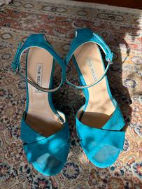 Sandali azzurri alti