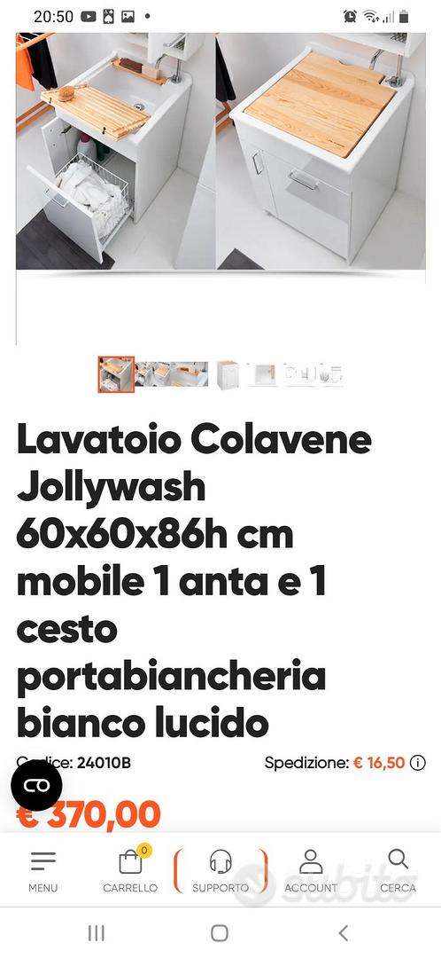 Mobile Lavatoio con Cesto Portabiancheria - Jollywash