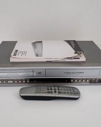 Philips DVP721VR Lettore Dvd Cd Vhs 6 Head Combo
