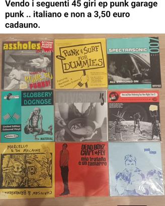 Dischi vinile 45 giri EP punk garage