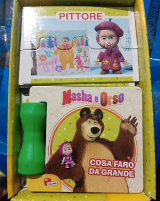 Masha  e Orso: puzzle e libretto dei mestieri