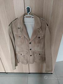 Giacca Field Jacket in Vera Pelle Scamosciata 