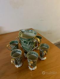 Servizio vintage 6 tazze e Caraffa per bevande