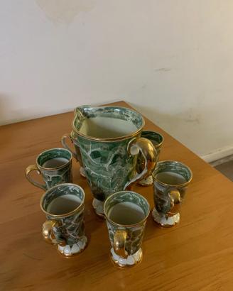 Servizio vintage 6 tazze e Caraffa per bevande