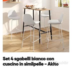 Set n.4 sgabelli nuovi modello Akito