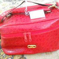 Beauty case color rosso vintage nuovo