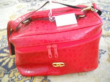 Beauty case color rosso vintage nuovo