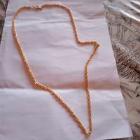 Collana acciaio dorata