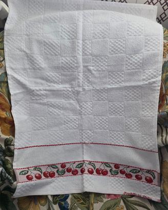 Asciugapiatti in spugna ricamabile