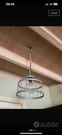 Lampadario ferro corda, country chic