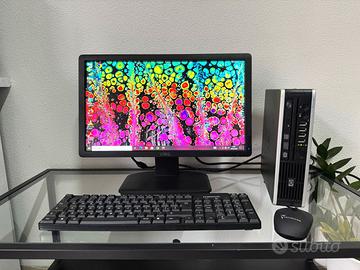 POSTAZIONE COMPLETA MINI PC + MONITOR WIN 7/8 O 10