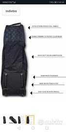Golf Bag Mac Gregor NERA con Ruote NUOVA"