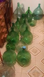 Damigiana vetro scuro e chiaro