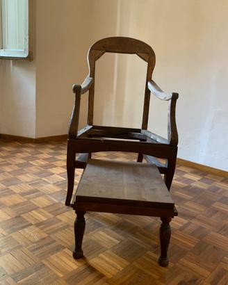 Poltrona d’epoca fine’800 con poggiapiedi
