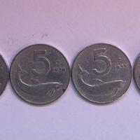 Monete 5 lire delfino
