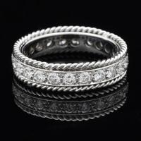 ANELLO VERETTA ETERNITY ORO 18KT BRILLANTI 0.92 CT