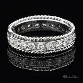 ANELLO VERETTA ETERNITY ORO 18KT BRILLANTI 0.92 CT