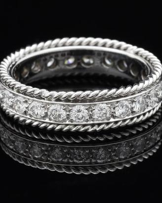 ANELLO VERETTA ETERNITY ORO 18KT BRILLANTI 0.92 CT