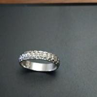  Fedina diamantata in oro bianco 18 K 