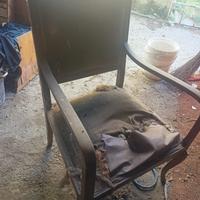 Poltrona padronale d'epoca da sistemare 