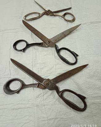 3 forbici vintage da sarta 