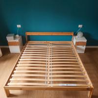 struttura letto Ikea e comodini malm modificati 