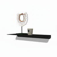 Mensola da Parete a L 60x20cm Salvaspazio NERO