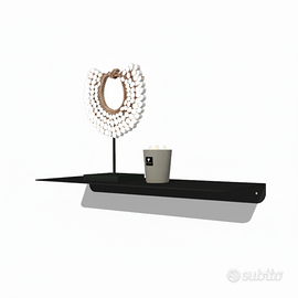 Mensola da Parete a L 60x20cm Salvaspazio NERO