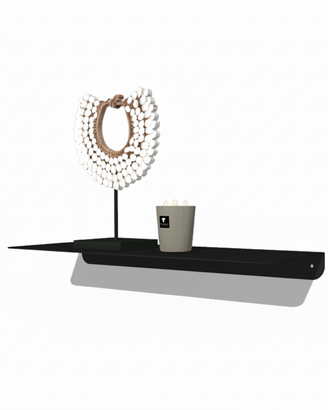 Mensola da Parete a L 60x20cm Salvaspazio NERO