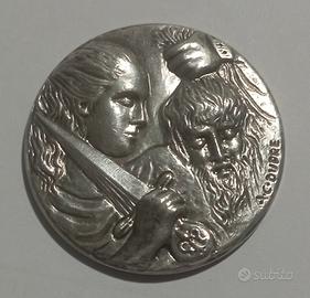 Medaglia celebrativa in argento 925