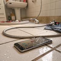 Sistemazione bagno con doccia angolare e piastrell