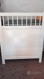 letto singolo in legno con rete + materasso 