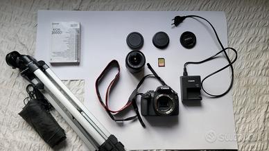 Canon EOS 2000D come nuova + kit completo di acces